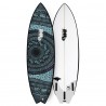 DHD Summer Series Twin Fin 5'8 Futures Fins aztec black