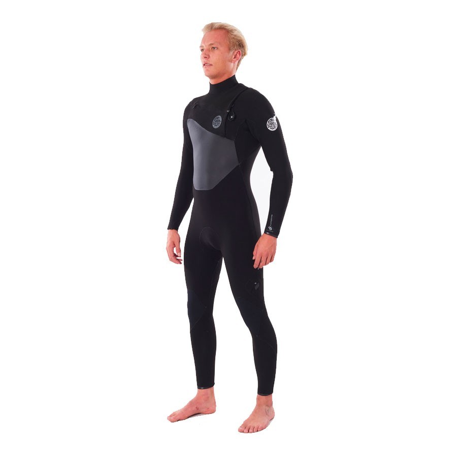 Combinaison Rip Curl FlashBomb 4/3 Chest Zip Black Profil