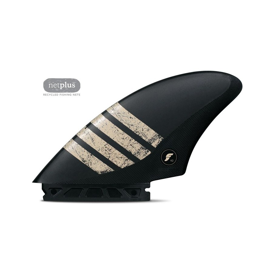 Dérives Futures K2 Alpha Keel Small Twin - Carbon / Tan