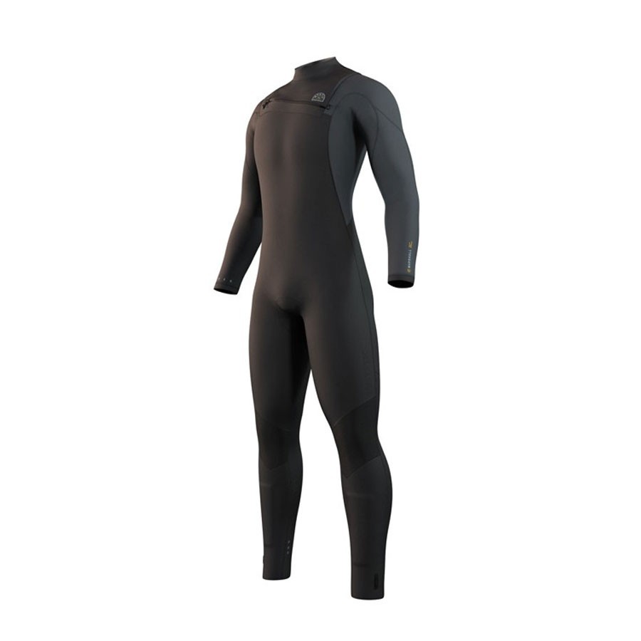 Combinaison Mystic Marshall Fullsuit 4/3 mm Fzip - Black/Grey