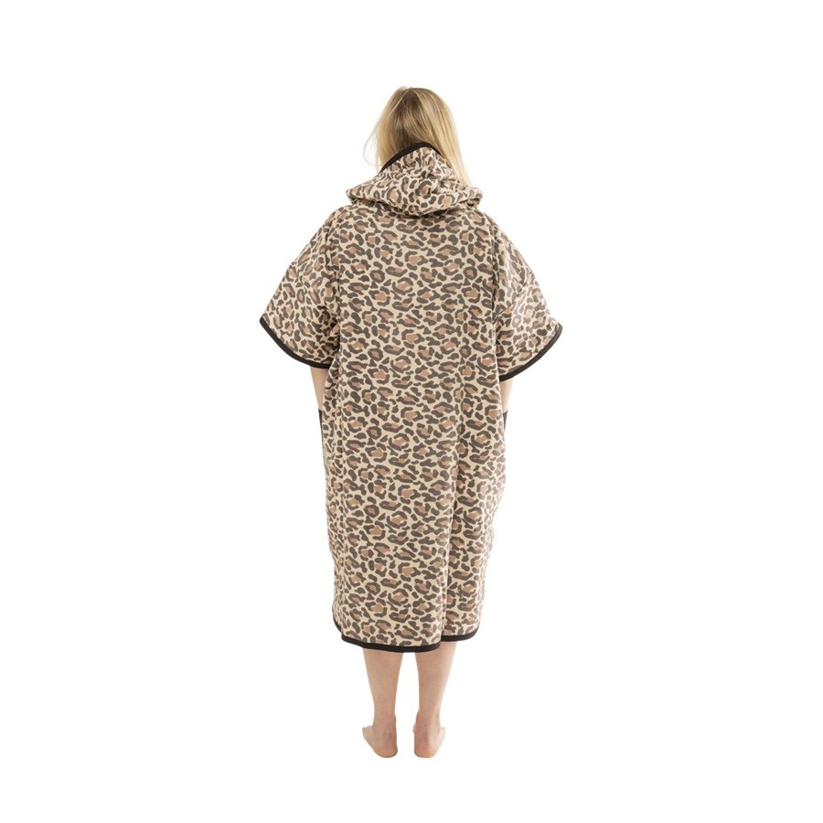 Poncho All In T Beach Crew Femme - Leopard / Black Waffle