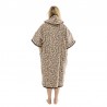 Poncho All In T Beach Crew Femme - Leopard / Black Waffle