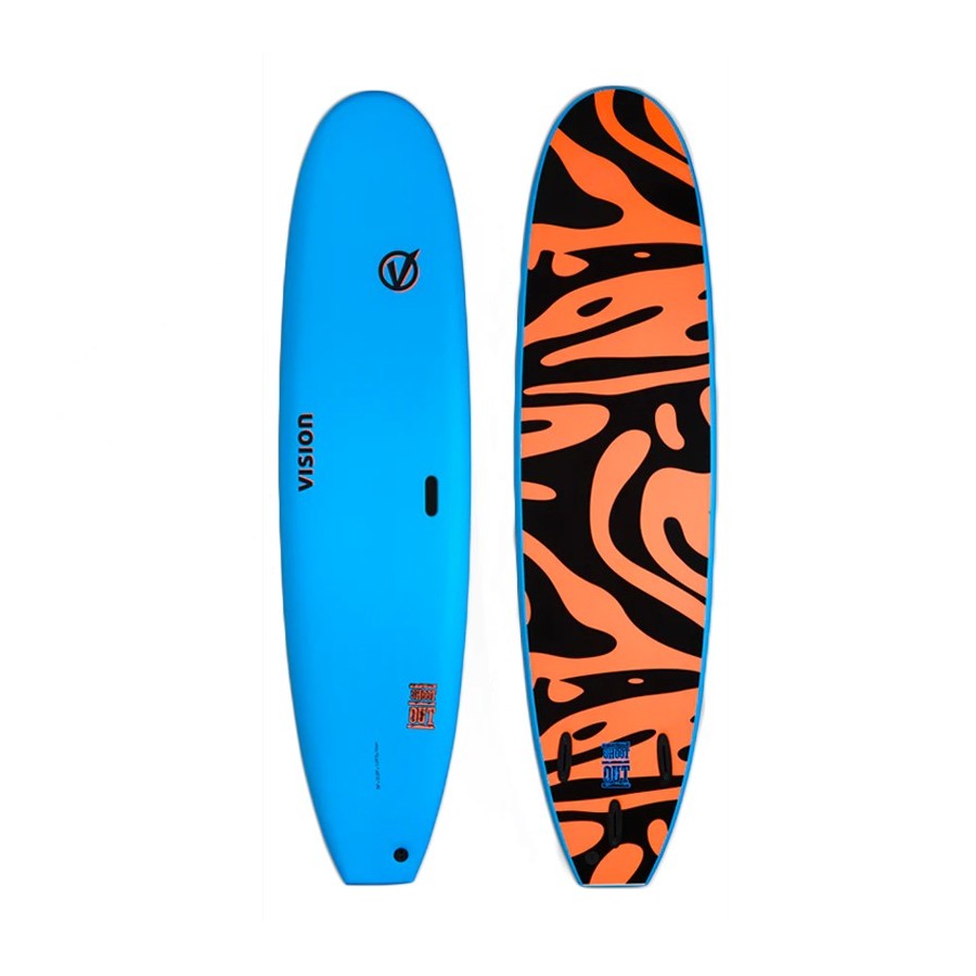 Planche en Mousse Vision Shoot Out 7'0 - Cyan / Warm Red Ripple