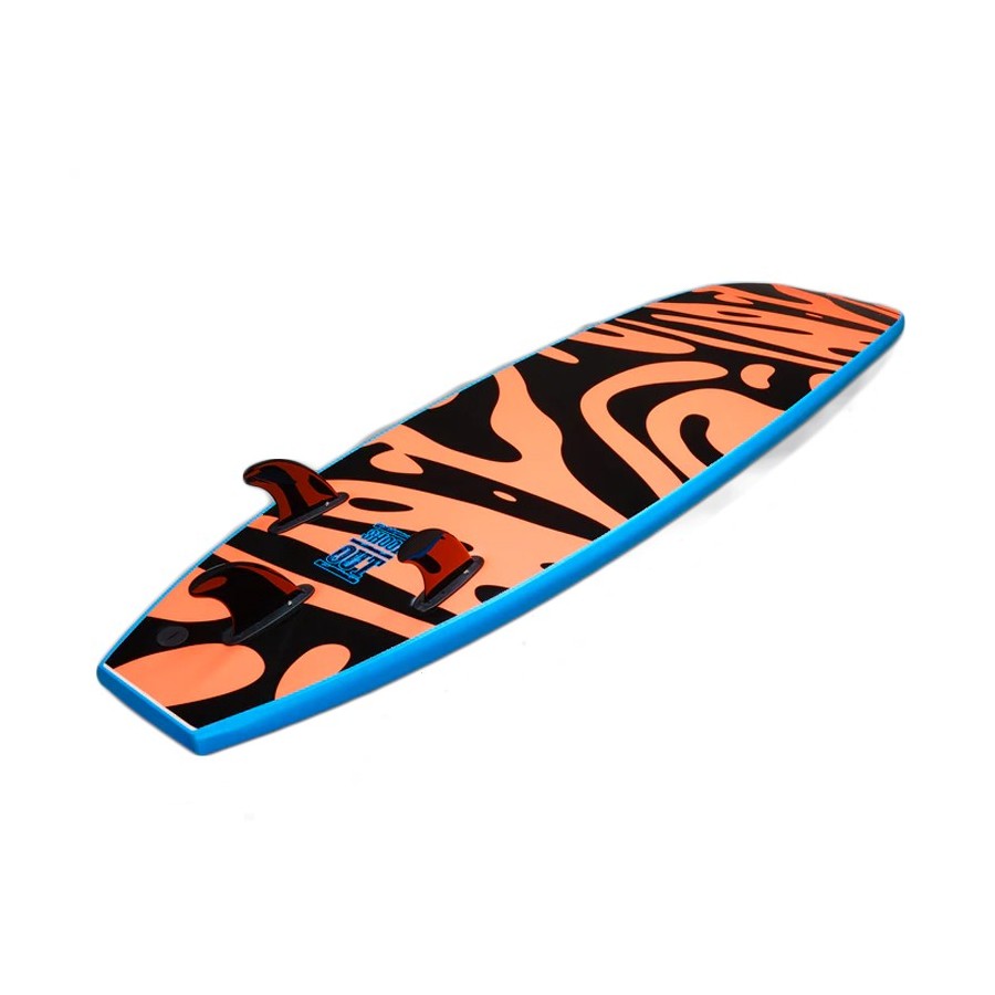 Planche en Mousse Vision Shoot Out 7'0 - Cyan / Warm Red Ripple