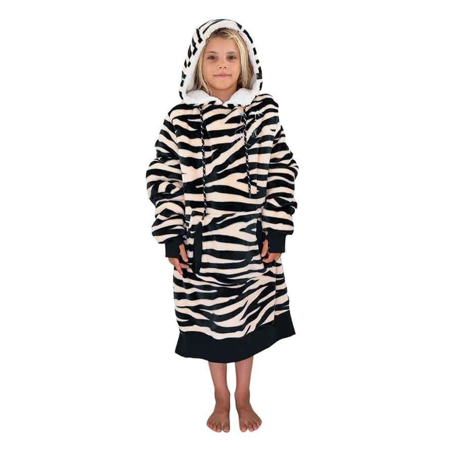Poncho All In Plaid Junior - Dark Pink Zebra