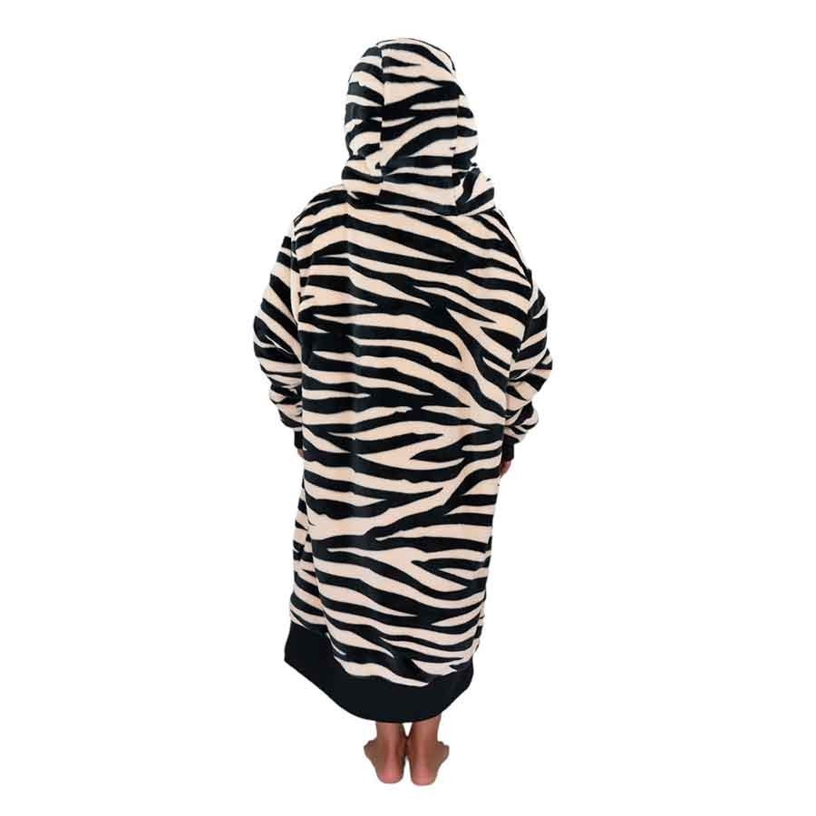 Poncho All In Plaid Junior - Dark Pink Zebra
