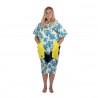 Poncho All In V Beach Crew - Palm Tree Fluo