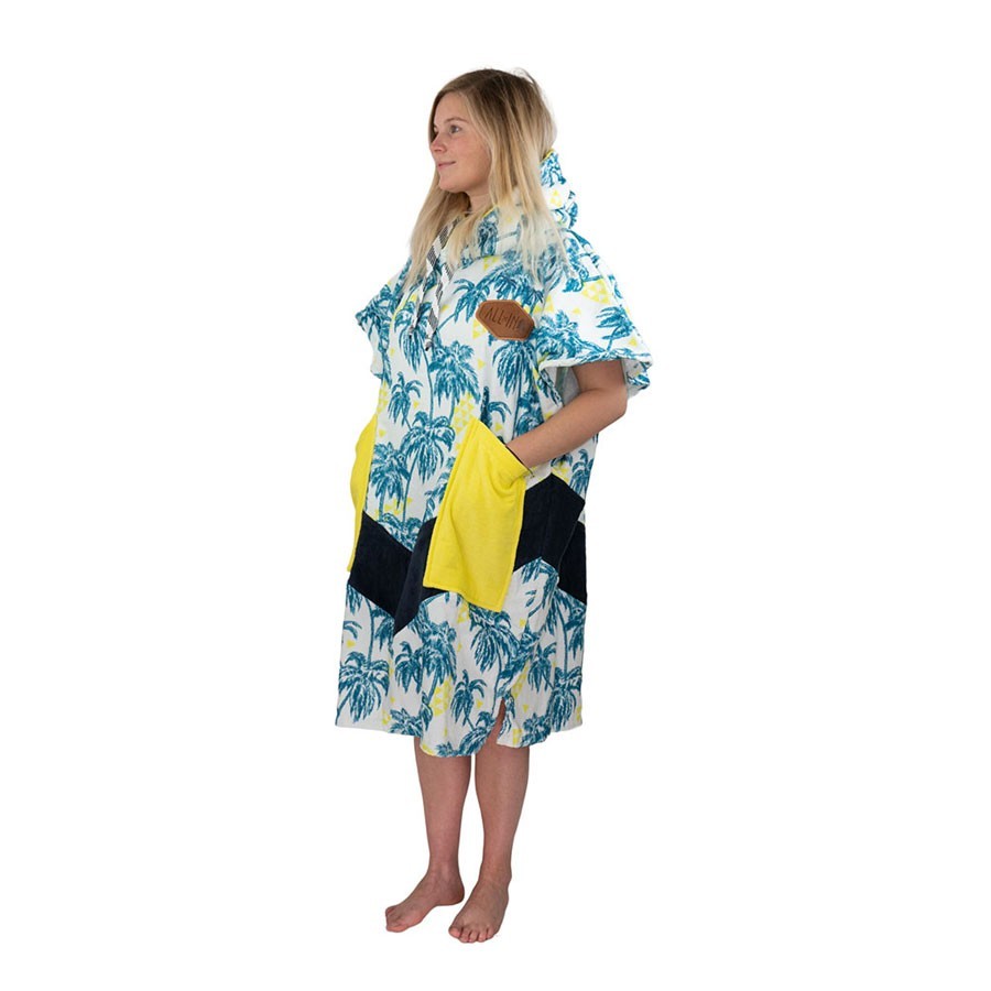 Poncho All In V Beach Crew - Palm Tree Fluo