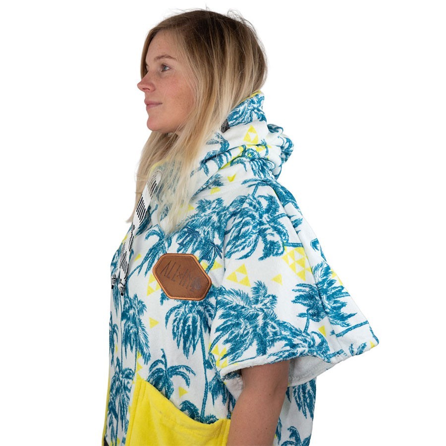 Poncho All In V Beach Crew - Palm Tree Fluo