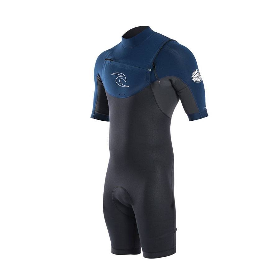 Rip Curl Shorty Manches Courtes 2/2 Dawn Patrol chest zip Navy